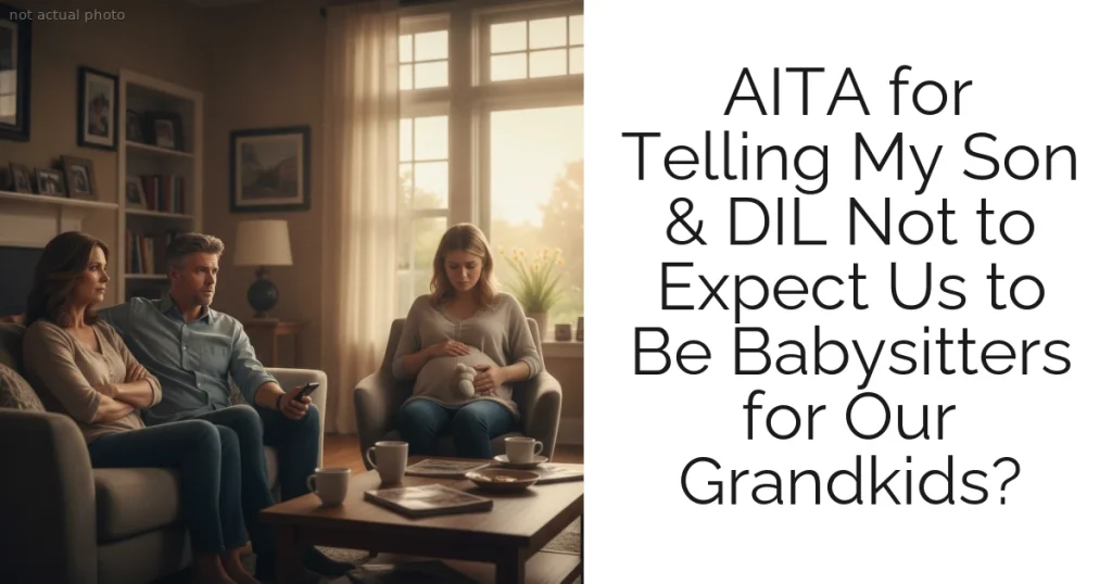 AITA for Telling My Son & DIL Not to Expect Us to Be Babysitters for Our Grandkids?