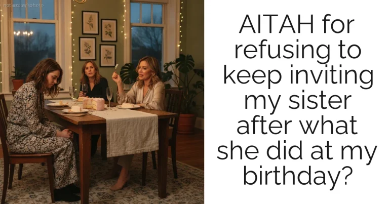 AITAH for refusing to keep inviting my sister after what she did at my birthday?