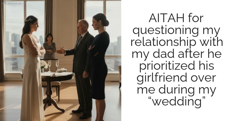 AITAH for questioning my relationship with my dad after he prioritized his girlfriend over me during my “wedding”
