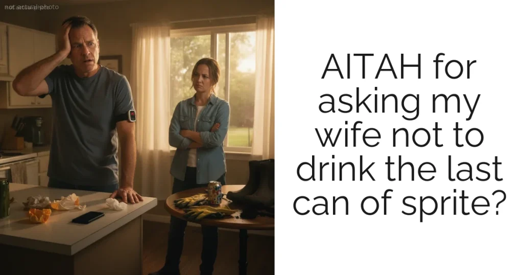 AITAH for asking my wife not to drink the last can of sprite?