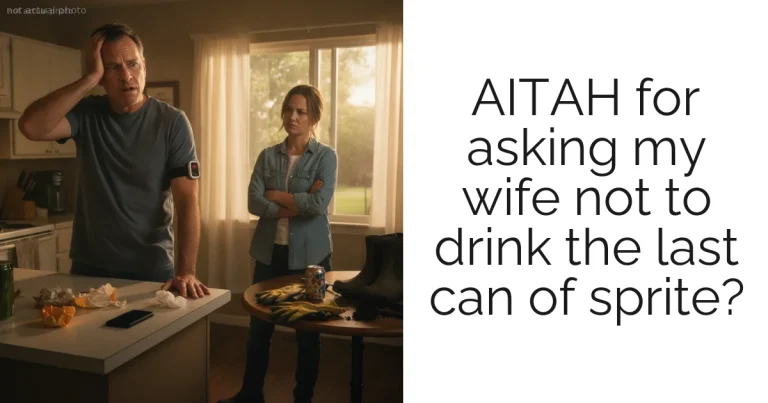 AITAH for asking my wife not to drink the last can of sprite?