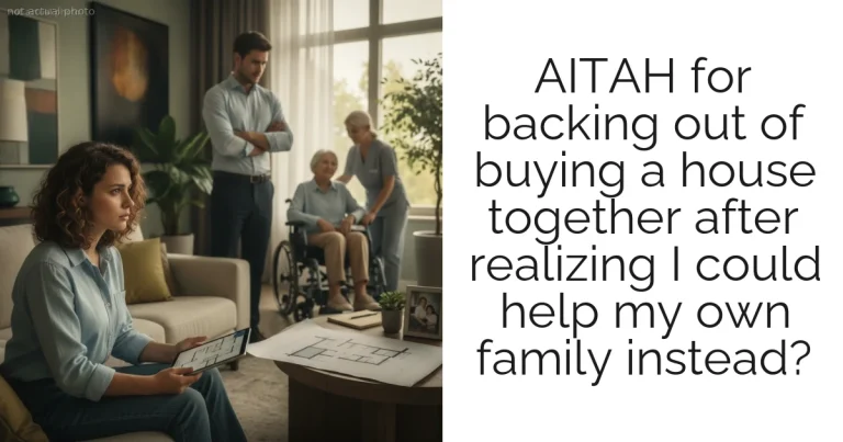 AITAH for backing out of buying a house together after realizing I could help my own family instead?