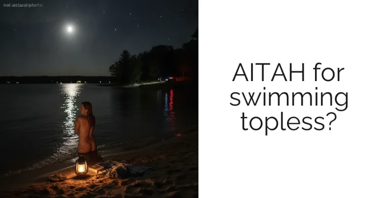 AITAH for swimming topless?