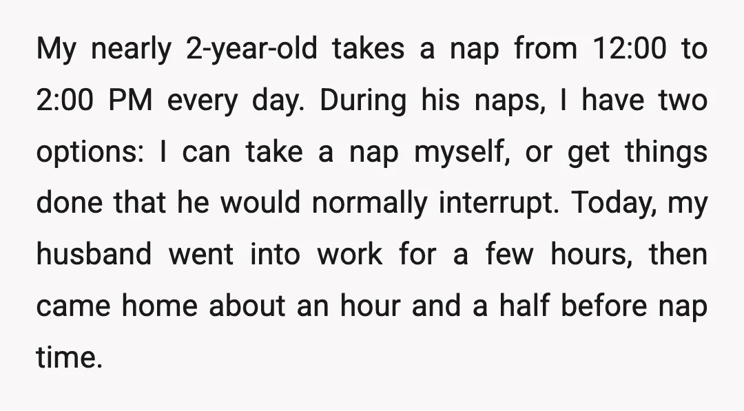 My nearly 2-year-old takes a nap from 12:00 to 2:00 PM every day. During his naps, I have two options: I can take a nap myself, or get things done...