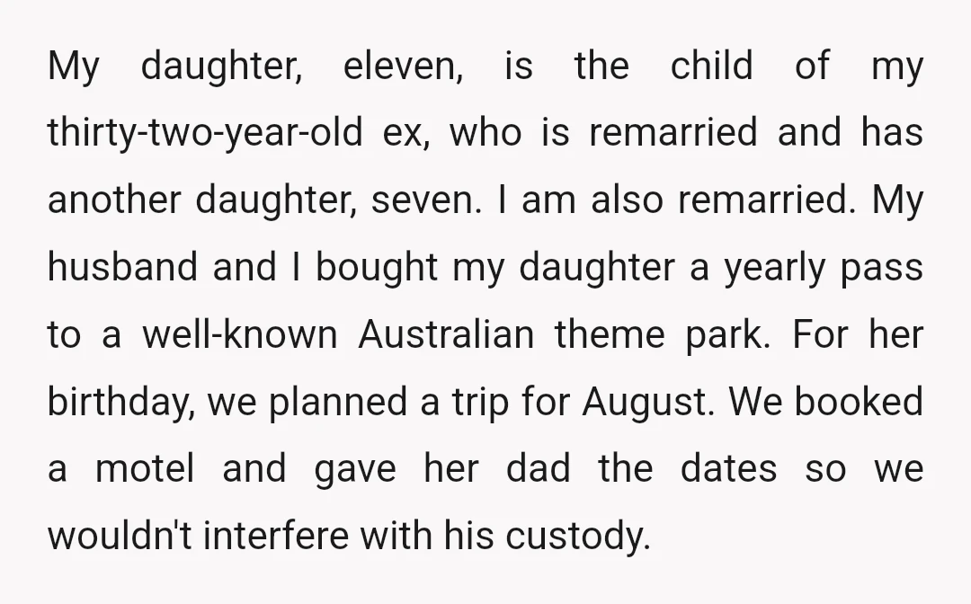 My daughter, eleven, is the child of my thirty-two-year-old ex, who is remarried and has another daughter, seven. I am also remarried. My husband and I bought my daughter a...