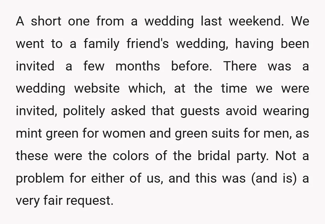 A short one from a wedding last weekend. We went to a family friend's wedding, having been invited a few months before. There was a wedding website which, at the...