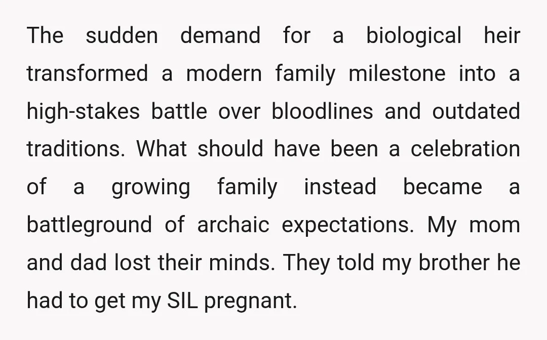The sudden demand for a biological heir transformed a modern family milestone into a high-stakes battle over bloodlines and outdated traditions. What should have been a celebration of a growing...