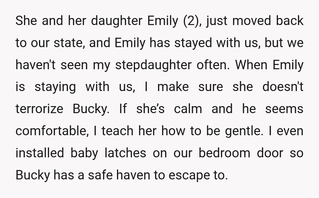 She and her daughter Emily (2), just moved back to our state, and Emily has stayed with us, but we haven't seen my stepdaughter often. When Emily is staying with...