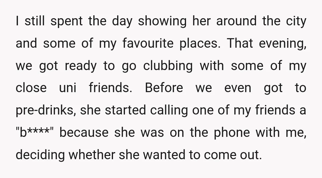 I still spent the day showing her around the city and some of my favourite places. That evening, we got ready to go clubbing with some of my close uni...