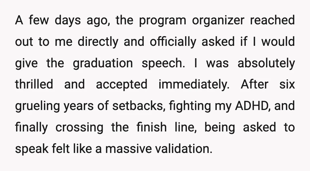 A few days ago, the program organizer reached out to me directly and officially asked if I would give the graduation speech. I was absolutely thrilled and accepted immediately. After...