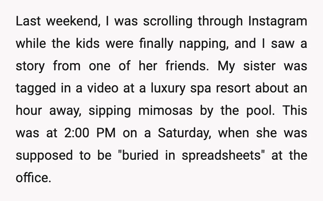 Last weekend, I was scrolling through Instagram while the kids were finally napping, and I saw a story from one of her friends. My sister was tagged in a video...