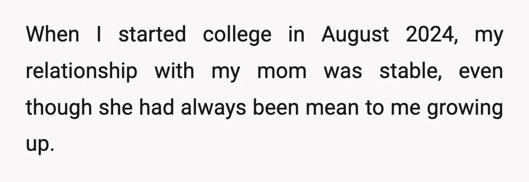 I know that sounds selfish, but here's the full story.