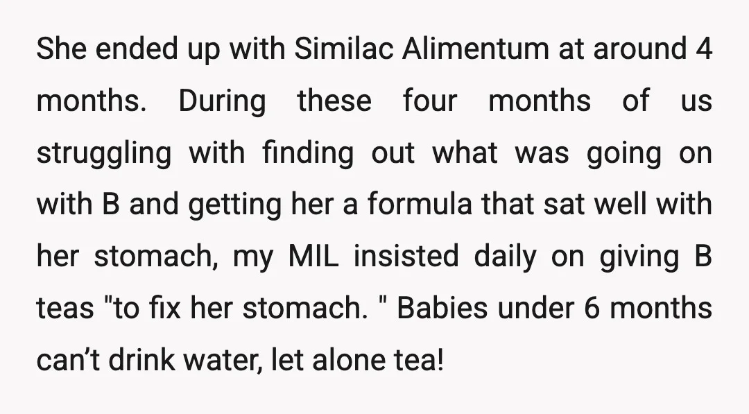She ended up with Similac Alimentum at around 4 months. During these four months of us struggling with finding out what was going on with B and getting her a...