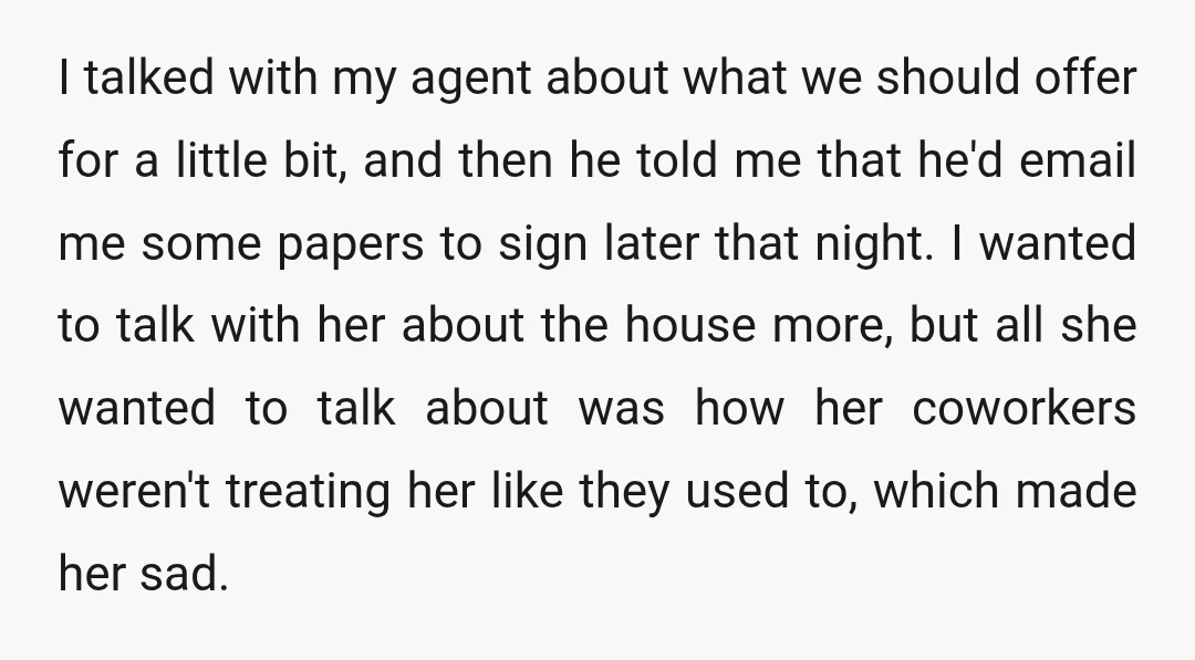 I talked with my agent about what we should offer for a little bit, and then he told me that he'd email me some papers to sign later that night....