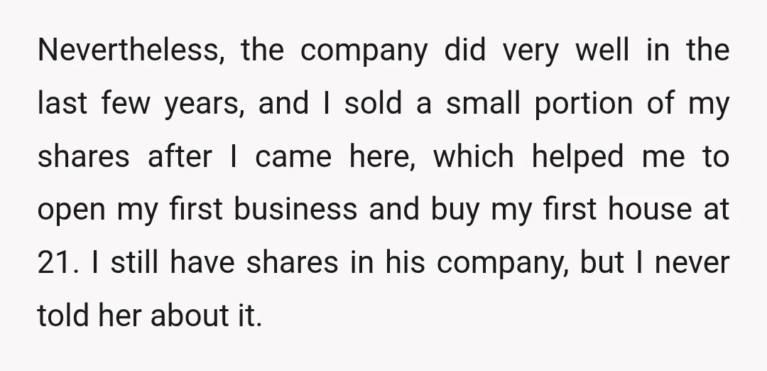 Nevertheless, the company did very well in the last few years, and I sold a small portion of my shares after I came here, which helped me to open my...