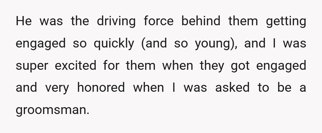He was the driving force behind them getting engaged so quickly (and so young), and I was super excited for them when they got engaged and very honored when I...