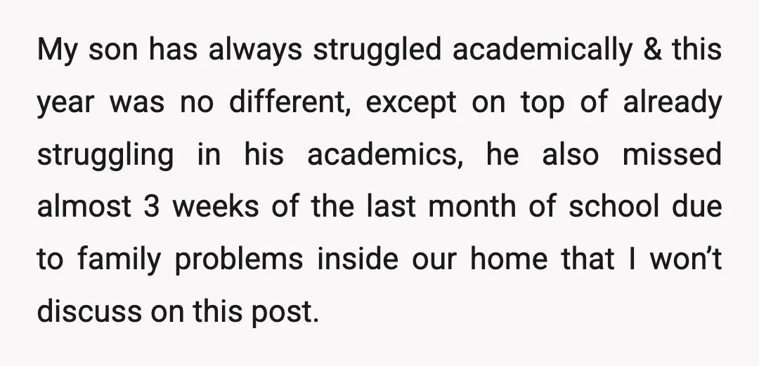 My son has always struggled academically & this year was no different, except on top of already struggling in his academics, he also missed almost 3 weeks of the last...