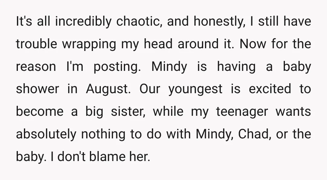It's all incredibly chaotic, and honestly, I still have trouble wrapping my head around it. Now for the reason I'm posting. Mindy is having a baby shower in August. Our...