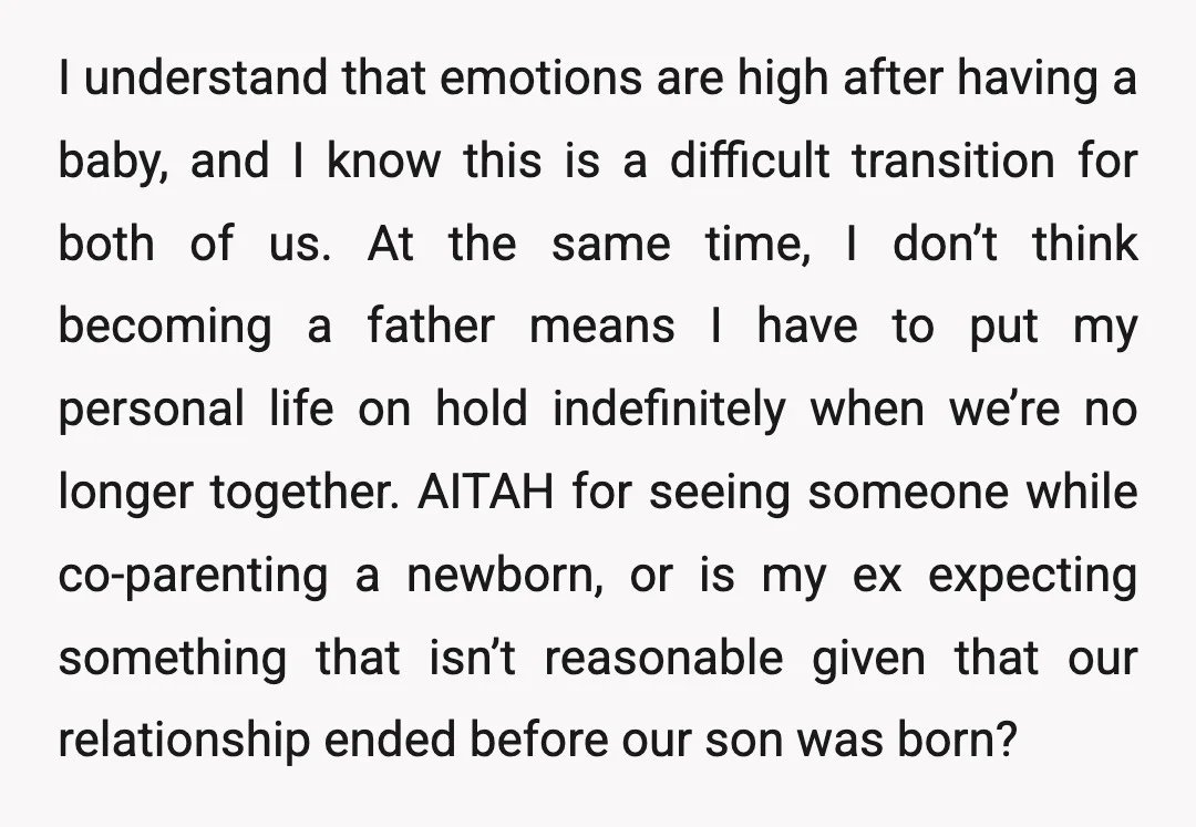 I understand that emotions are high after having a baby, and I know this is a difficult transition for both of us. At the same time, I don’t think becoming...