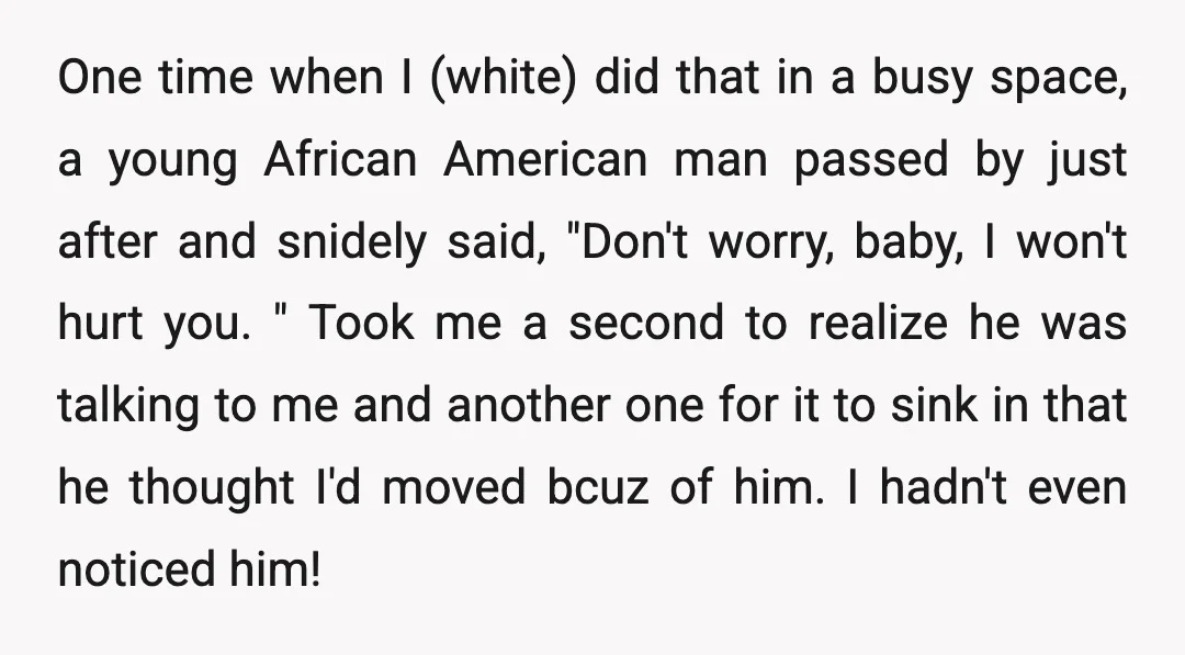 u/milkygirl67
NTA Your friends might be right that she was projecting some real past trauma or discrimination onto the situation