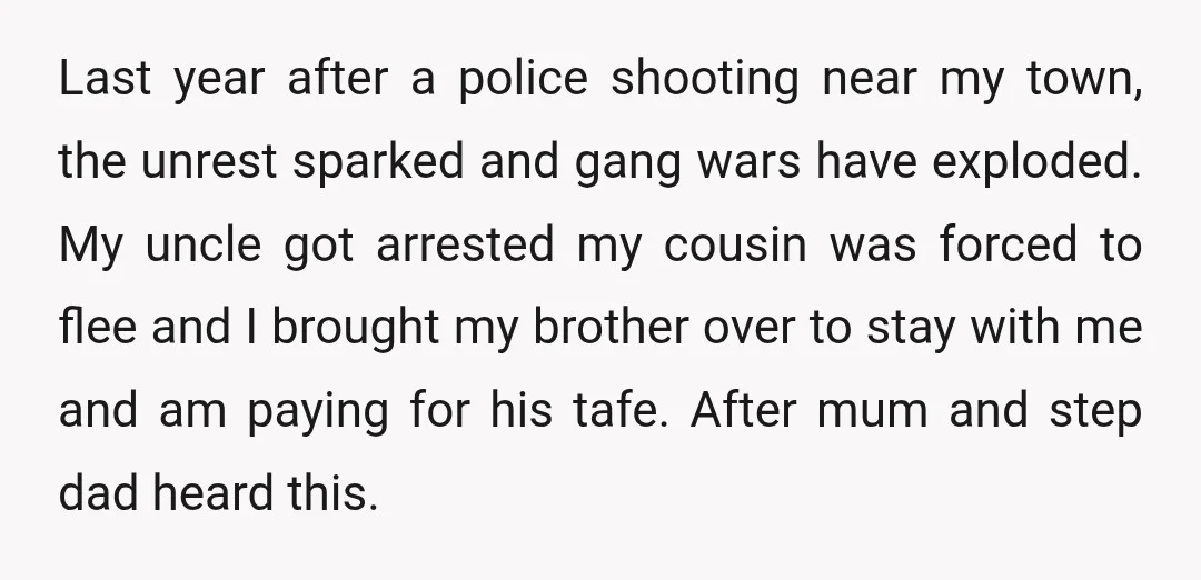 Last year after a police shooting near my town, the unrest sparked and gang wars have exploded. My uncle got arrested my cousin was forced to flee and I brought...