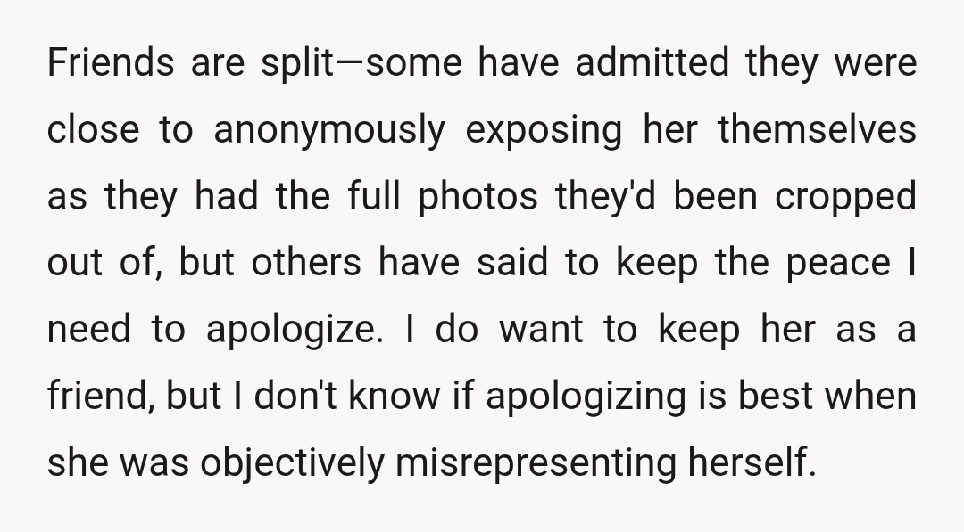 Edit: I can see a couple of comments asking the same, so will put it here - I, and several friends, did approach her privately after the first couple of...