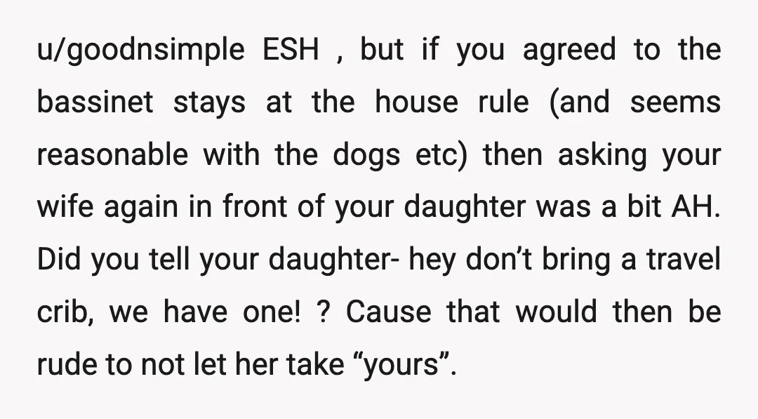 u/AMooseintheHoose INFO: do you have joint funds? The first paragraph makes it sound like it was your purchase, the rest makes it sound like it was your wife’s idea. $140...