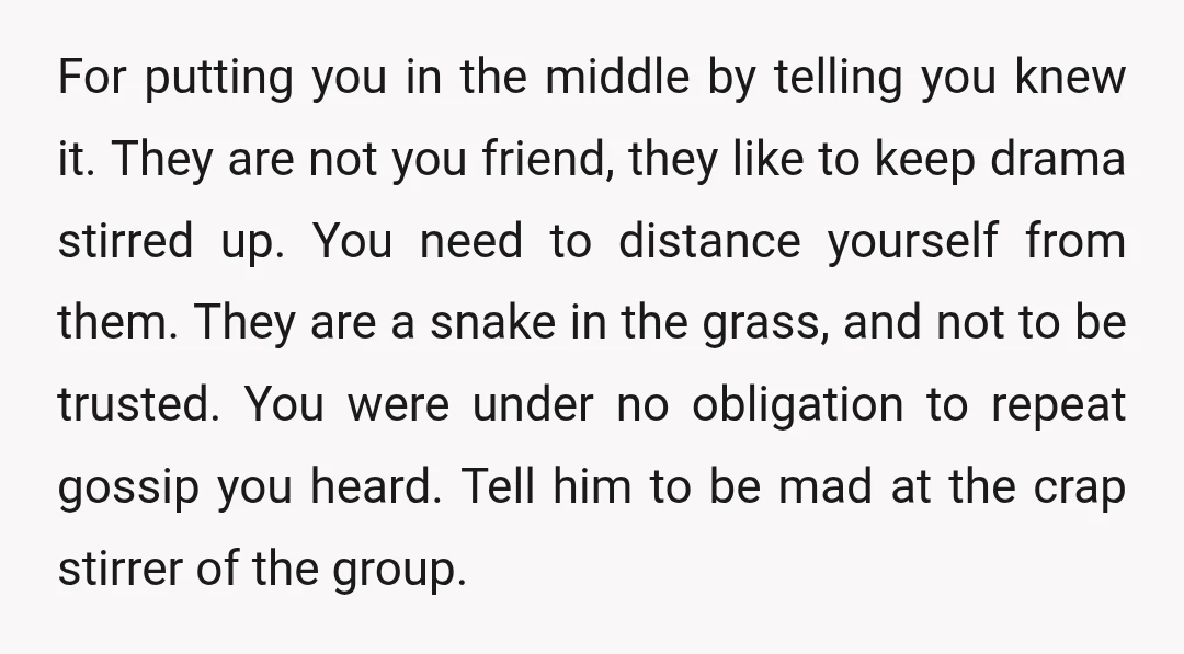 u/Raycut9 YTA. Simple question for you OP: if you were being cheated on, and someone intentionally chose not to tell you, would you be OK with them? This isn't about...