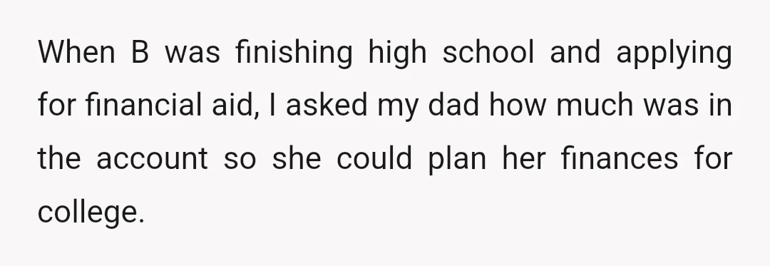 I had to wait a year to go to college as a result.