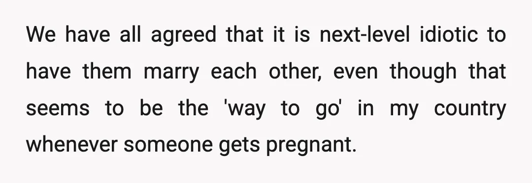 We have all agreed that it is next-level idiotic to have them marry each other, even though that seems to be the 'way to go' in my country whenever someone...