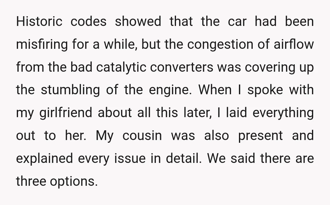 Historic codes showed that the car had been misfiring for a while, but the congestion of airflow from the bad catalytic converters was covering up the stumbling of the engine....