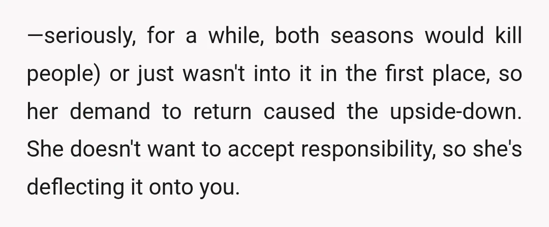 u/Princess1ce
NTA you didnt make them buy a home or move.
Hes just upset his fiance is complaining to him about the loss of money.