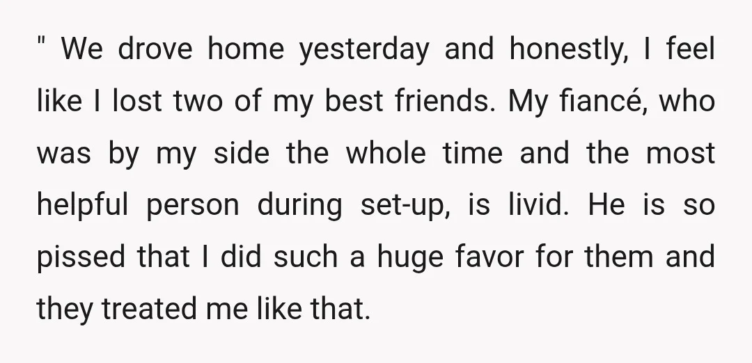 " We drove home yesterday and honestly, I feel like I lost two of my best friends. My fiancé, who was by my side the whole time and the most...