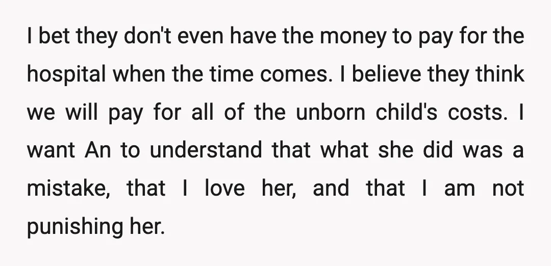 I bet they don't even have the money to pay for the hospital when the time comes. I believe they think we will pay for all of the unborn child's...