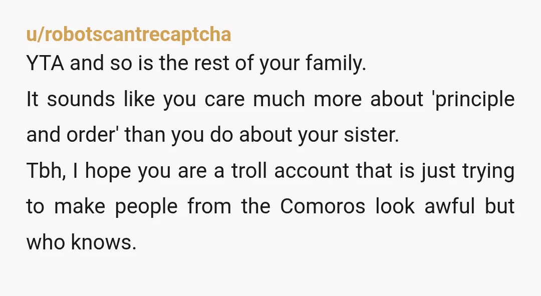 u/ZippyKoala So your principles are stopping you from helping a vulnerable young pregnant woman who has apparently valid reasons for not returning to her husband. And this is despite the...