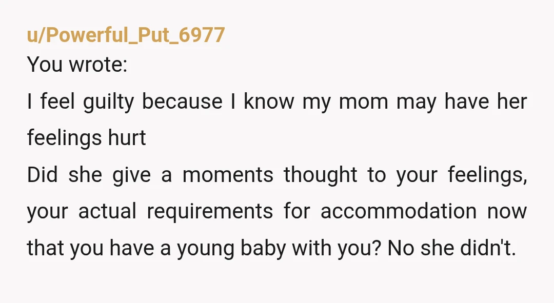 u/Ambitious-Border-906
NTA, you have to do what’s right for you and you are.