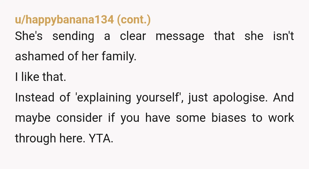 u/AllieGorrey
YTA
Poking fun is supposed to be funny, not insulting.
You basically told your wife you married down.