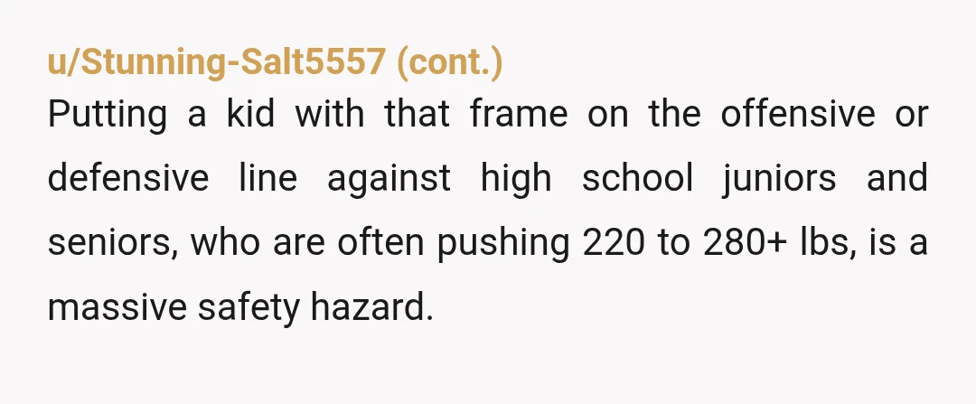 u/National-Report-5473 It sounds like he initiated that want to quit football. If that is the case, NTA. However, I would revisit the conversation one more time before hitting the nail...
