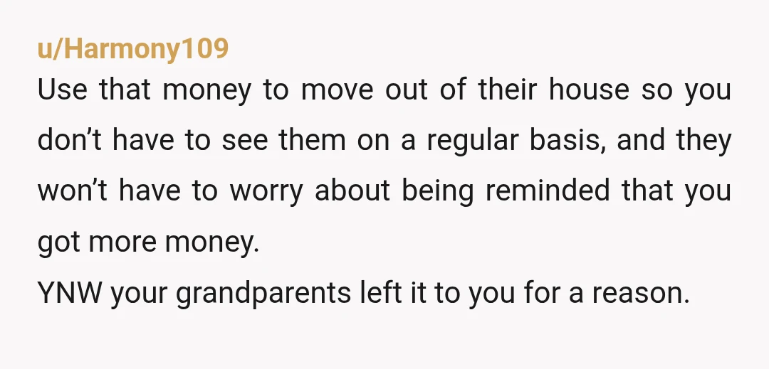 u/Bartok_The_Batty
How would your giving him half of your inheritance make it fair?