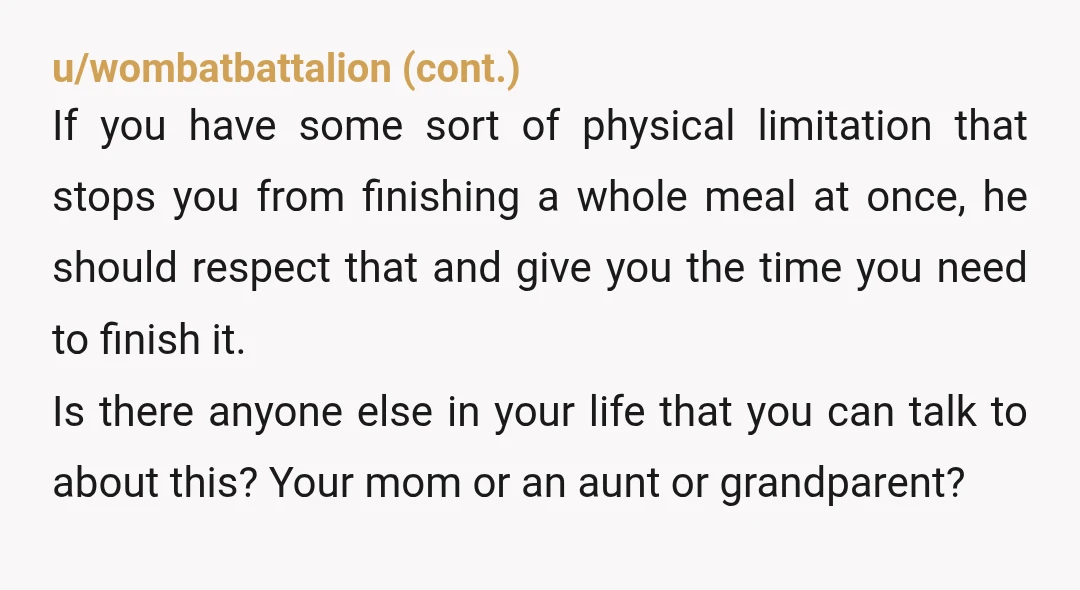 u/Fun_Ticket2476 Your dad is the AH. An S+ Grade one at that. You keep trying to save your food for later and he keeps eating it and try to justify...