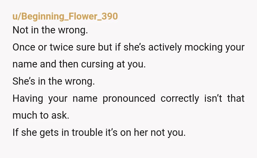 u/DonnaNoble222 Your teacher's behavior comes off as low key "mean girl" behavior...borderline discrimination! You are not in the wrong at all. There is no good reason she can not get...