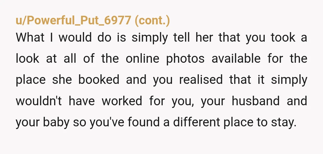 u/Lexa19_HK
NTA she did something impulsively - she can pay for it.
Book what’s best for your family’s needs.