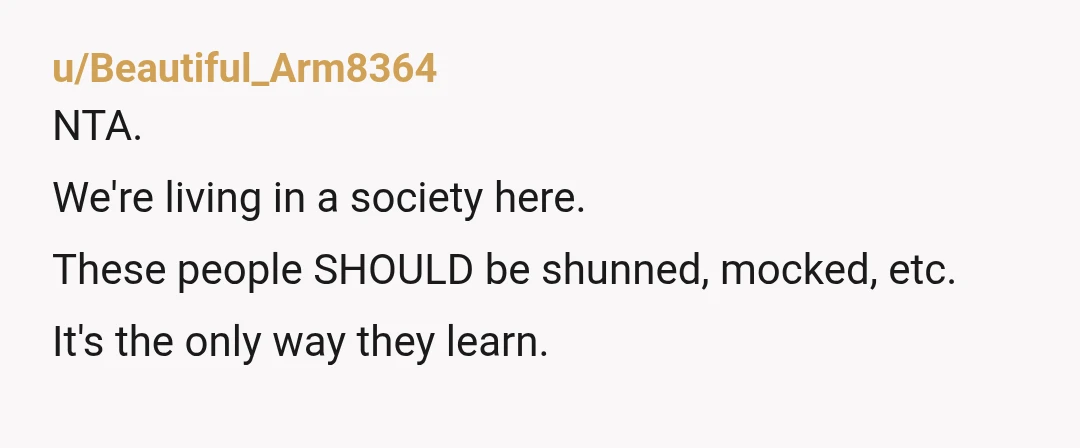 u/HUNGWHITEBOI25
They’re double parking across 2 DISABLED parking spots…calling them out was the appropriate reaction.
NTA