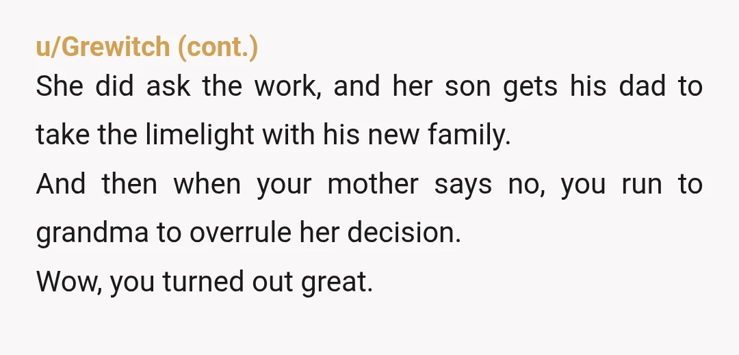 u/AirNatural7540 He is not your dad, a dad doesnt abandoned his children when a bust up happens with the mother. A dad doesn't just run away and make a new...