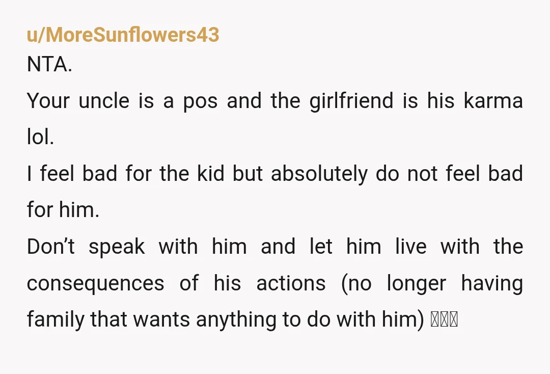 u/Itchy_Juice_2528 NTA. He has a new family. It's too bad he ruined the relationships he had with his old family, but that's entirely his problem. Stop responding to his requests....