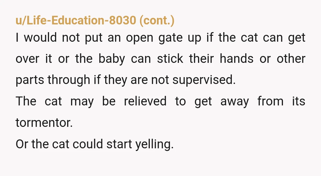 u/EnvironmentEntire201 The cat will survive being put in another room for a few hours while they visit. ESH. Put away the cat and don't ignore a toddler terrorizing a cat. ...