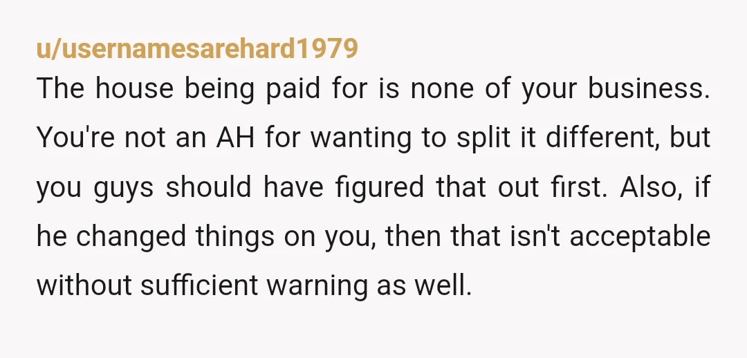 u/DesertSong-LaLa ESH - Framing your contribution as 'rent' is the downfall. Outline (actual $'s) housing costs: property taxes, Insurance, repairs/upgrades, water/electricity, yard/snow maintenance, house cleaning, average monthly groceries. Numbers are...