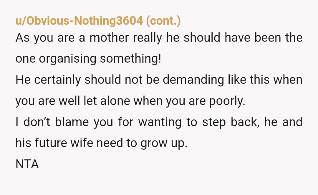 u/Wolfangel71 Politely back out and do not attend. If yiu go you'll take the focus off of them and their wedding. Don't go and stand by your decision to go...