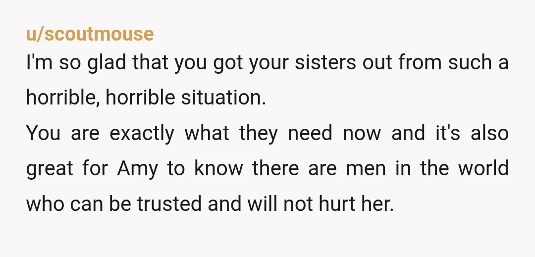 u/Steuts No way are you the AH. You saved Amy and Liza, and your actions inspired others to free themselves. Good on you, OP Also, Likety Split is the best...