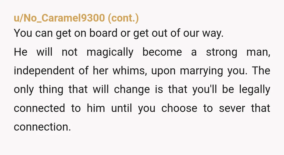 u/TheRealCarpeFelis MIL threatens “Do you want me to attend the wedding as just a guest”?! WTF else would she be? Does she expect to march down the aisle in a...